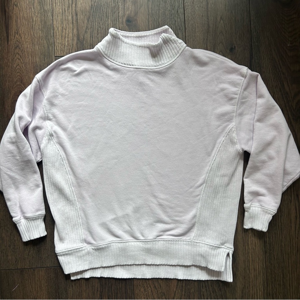 Aerie Soft Lavender Turtleneck Sweatshirt